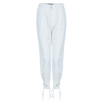 Pre Owned Just Cavalli White Lace up Detail Pants S