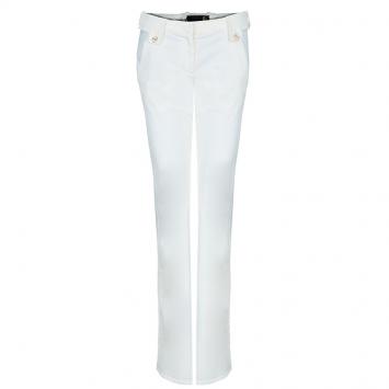 Pre Owned Just Cavalli White Wide Leg Denim Pants M