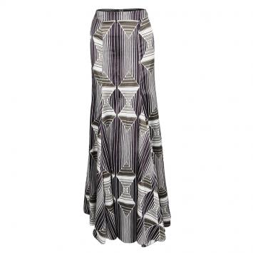 Pre Owned Just Cavalli Multicolor Printed Flared Maxi Skirt M