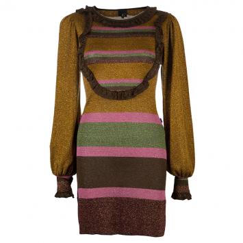 Pre Owned Just Cavalli Metallic Knit Dress S