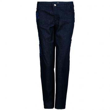 Pre Owned Just Cavalli Applique Detail Denim Pants XXL