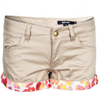 Pre Owned Just Cavalli Beige Floral Trim Shorts S
