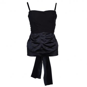 Pre Owned Just Cavalli Black Satin Bustier Top L