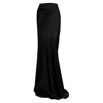 Pre Owned Just Cavalli Black Silk Maxi Skirt M