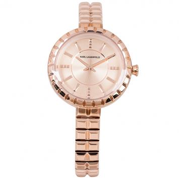 Pre Owned  Karl Lagerfeld Rose Gold-Plated Stainless Steel KL3603 Women's Wristwatch 34MM