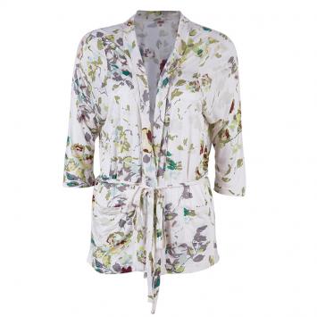 Pre Owned Kenzo Floral Print Long Sleeve Top M