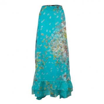 Pre Owned Kenzo Floral Print Maxi Skirt M