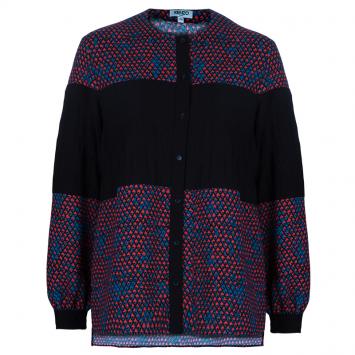 مملوكة مسبقًا Kenzo Multicolor Panel Print Top M