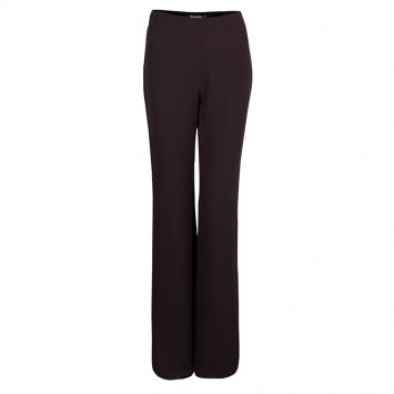 Pre Owned Lanvin Burgundy Wide Leg Silk Trousers M