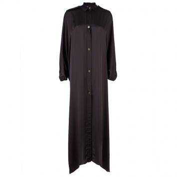 Pre Owned Lanvin Brown Long Shirt Dress OS