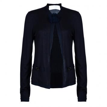 Pre Owned Lanvin Navy Two Pocket Cardigan M