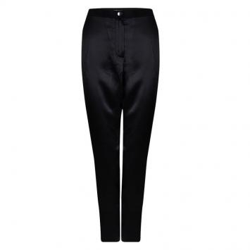 Pre Owned Lanvin Black Silk Trousers M