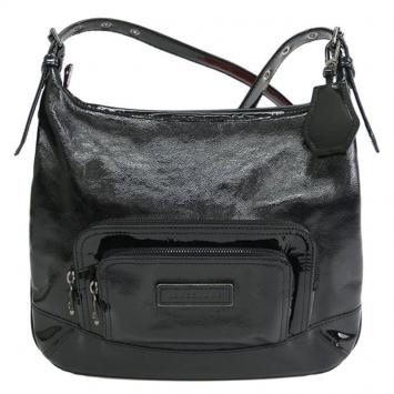 Pre Owned Longchamp Black Patent Leather Legende Verni Crossbody Bag