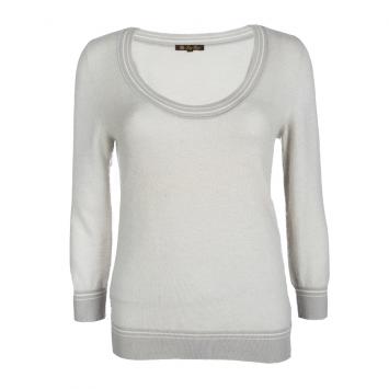 Pre Owned Loro Piana Cashmere Grey Long Sleeve Sweater M