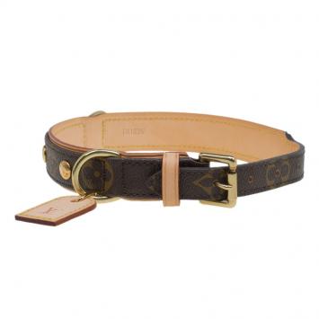 مملوكة مسبقًا Louis Vuitton Monogram Canvas Baxter Dog Collar MM