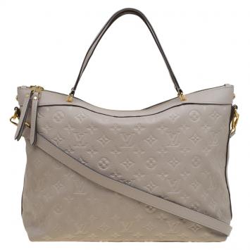 Pre Owned Louis Vuitton Beige Monogram Empreinte Leather Bastille MM Bag