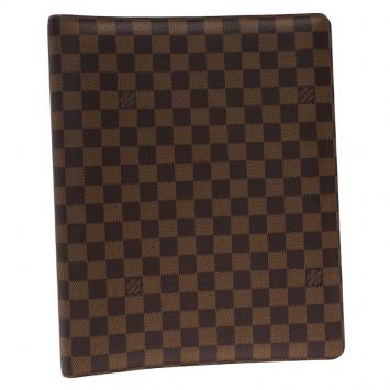 Pre Owned Louis Vuitton Damier Ebene Canvas Desk Agenda Cover