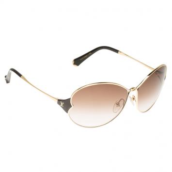 Pre Owned Louis Vuitton Metal & Daisy Z0262U Brown Sunglasses
