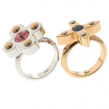 Pre Owned Louis Vuitton Love Letter Timeless Ring Set Size 50.5