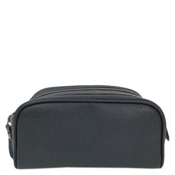 Pre Owned Louis Vuitton Ardoise Taiga Leather Trousse Ivan Toiletry Bag