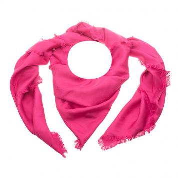 Pre Owned Louis Vuitton Pink Monogram Silk Shawl