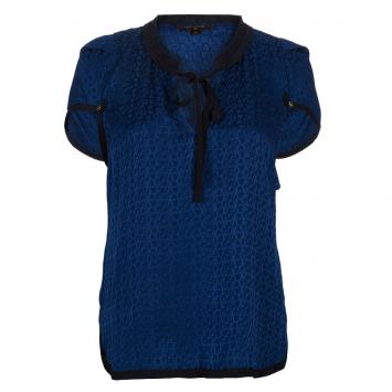 Pre Owned Louis Vuitton Blue Monogram Printed Top M