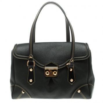 Pre Owned Louis Vuitton Black Suhali Leather L'Absolu De Voyage Bag