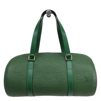 Pre Owned Louis Vuitton Borneo Green Epi Leather Soufflot Bag