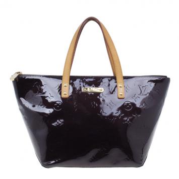 Pre Owned Louis Vuitton Amarante Monogram Vernis Bellevue PM