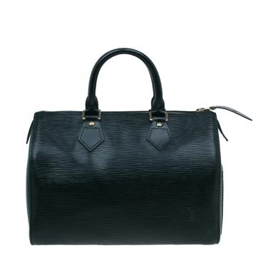 Pre Owned Louis Vuitton Black Epi Speedy 25 Bag