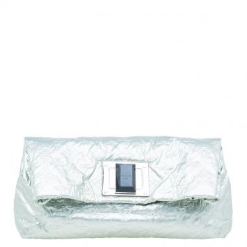 Pre Owned Louis Vuitton Limited Edition Silver Monogram Jacquard Pochette Altair Clutch