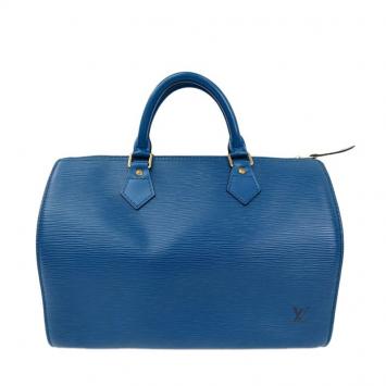 Pre Owned Louis Vuitton Toledo Blue Epi Leather Speedy 30