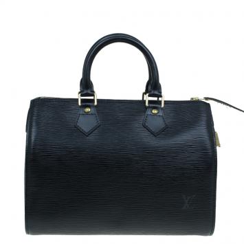 Pre Owned Louis Vuitton Black Epi Leather Speedy 25