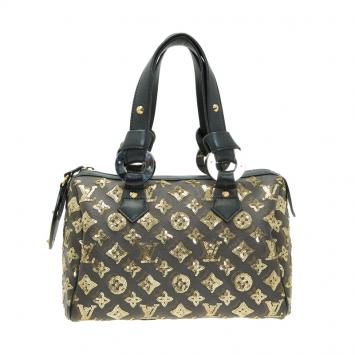 Pre Owned Louis Vuitton Limited Edition Gold Monogram Eclipse Speedy 28