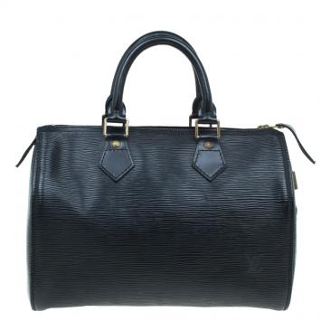 Pre Owned Louis Vuitton Black Epi Leather Speedy 25