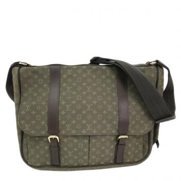 Pre Owned Louis Vuitton Khaki Monogram Mini Lin Sac Maman Messenger Bag