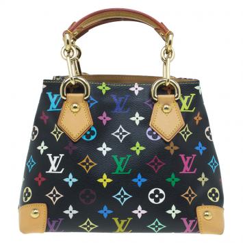 Pre Owned Louis Vuitton Black Multicolore Monogram Canvas Audra Tote