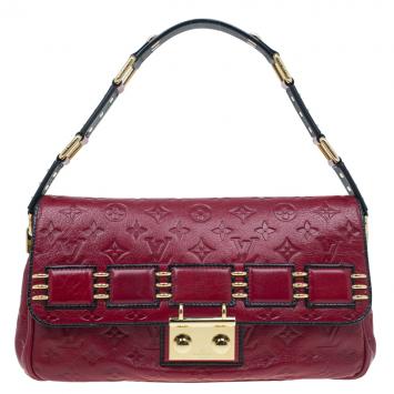 Pre Owned Louis Vuitton Red Monogram Leather My Deer Rebble Bag