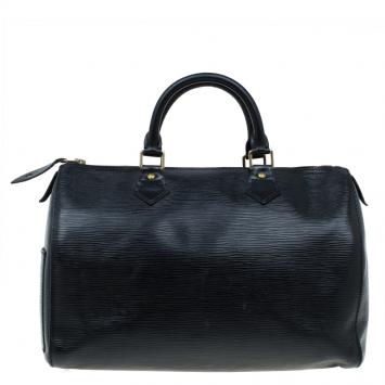 Pre Owned Louis Vuitton Black Epi Leather Speedy 30