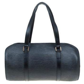 Pre Owned Louis Vuitton Black Epi Leather Soufflot Bag