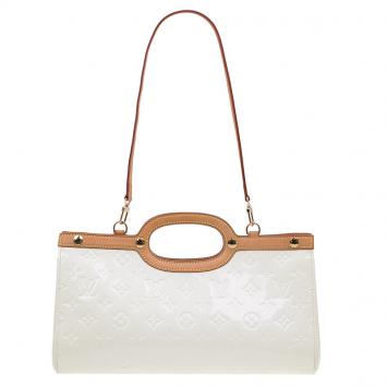 Pre Owned Louis Vuitton Perle Monogram Vernis Roxbury Drive Bag