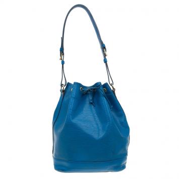 Pre Owned Louis Vuitton Toledo Blue Epi Leather Noe Bag