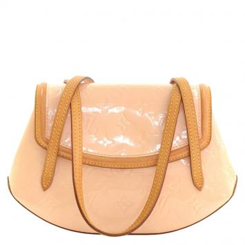 Pre Owned Louis Vuitton Marshmallow Monogram Vernis Biscayne Bay Bag
