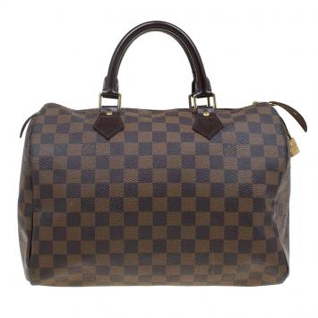 Pre Owned Louis Vuitton Damier Ebene Canvas Speedy 30 Bag