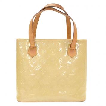 Pre Owned Louis Vuitton Noisette Monogram Vernis Houston Bag