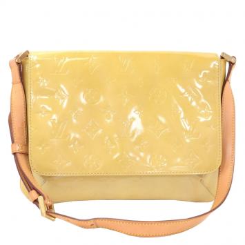 Pre Owned Louis Vuitton Lime Monogram Vernis Thompson Street Bag