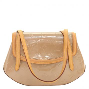 Pre Owned Louis vuitton Noisette monogram Vernis Biscayne Bay PM Bag