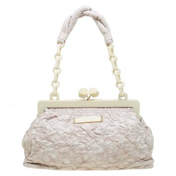 Pre Owned Louis Vuitton Ecru Monogram Leather Limited Edition Olympe Nimbus Cirrus Bag