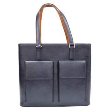 Pre Owned Louis Vuitton Blue Monogram Mat Willwood Bag
