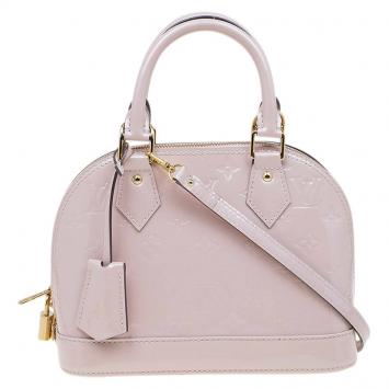 Pre Owned Louis Vuitton Rose Angelique Monogram Vernis Alma BB Bag